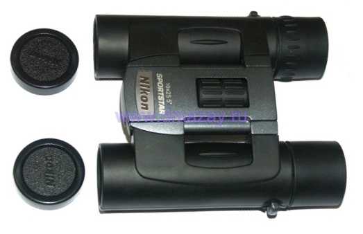 Бинокль призменный с центральной фокусировкой Nikon SPORTSTAR 10x25 DCF угол 5,0 компактный складной обрезиненный черный #8614